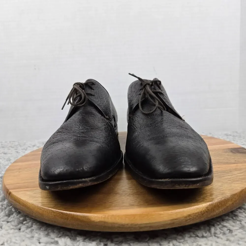 Mezlan Men 12M Escorial Brown Peccary Leather Derby Oxford Plain Toe Dress Shoe